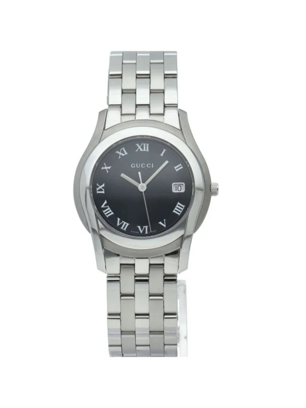 Gucci Class Watch Box SS Black Polished